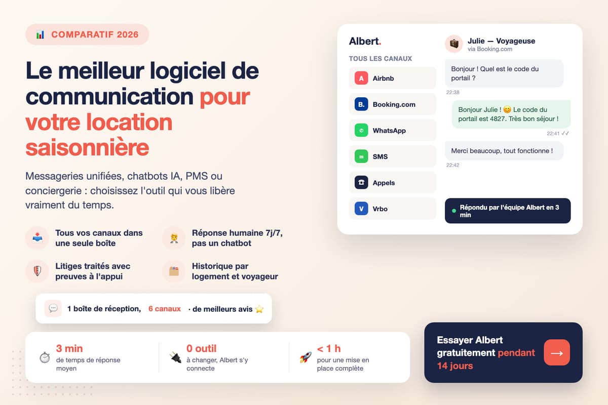 Meilleur logiciel de communication pour location saisonnière en France — comparatif 2026